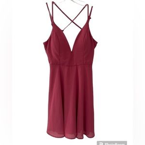 Charlotte Russe Rose Sleeveless Spaghetti Strap Lined Halter Dress Size …